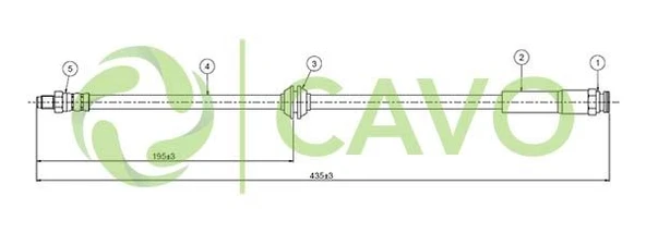 Psa Fren Hortumu Arka (sag / Sol) Ducato III Boxer III Jumper III 06> - Cavo C800 478a ürün görseli