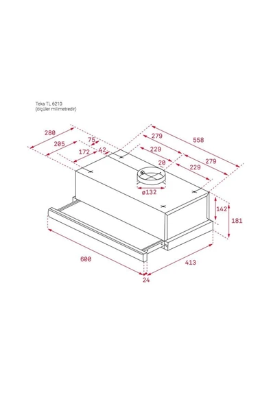 Teka Tl 6210 Ix Sürgülü Aspiratör, Inox, 60cm - 2