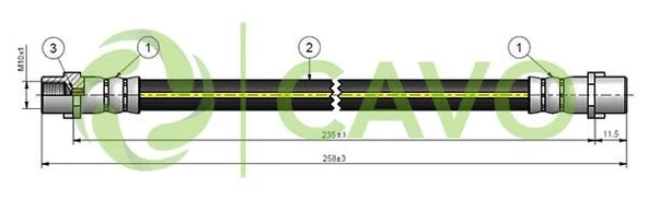 Mercedes Arka Ara Fren Hortumu Mercedes Sprinter 95 06 Vw Lt35 96> - Cavo C800 064b