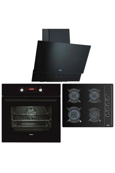 Teka Chef 7 Siyah Ankastre Set (HAK 627BK - GBC 64002 KBC BK - TVT60)