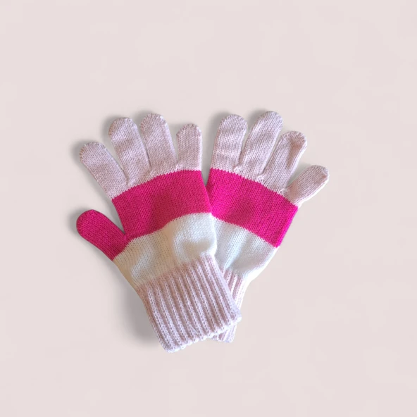 Garson Beden Kız Çocuk Eldiven Pembe 8-12 Yaş - Resim 3