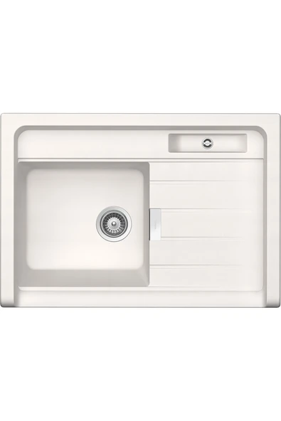 Schock GRANDO M-100 Tezgah Üstü Granit Mutfak Evyesi Polaris / Beyaz - 2