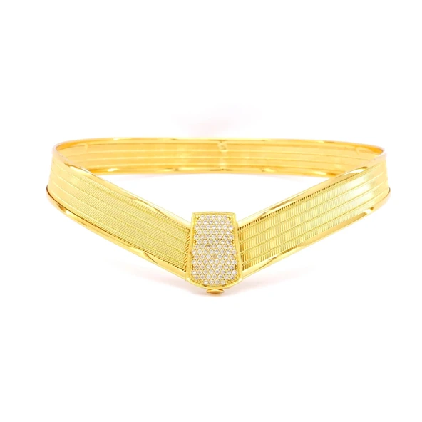 Altın Kaplama Trabzon Hasır Taşlı Set - SET-168 - Resim 2