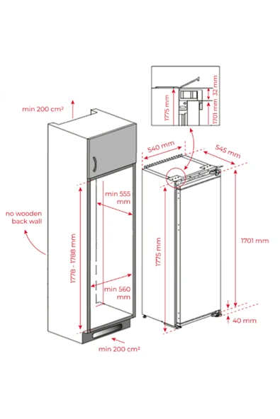 Teka Rsl 73360 Fı Eu Ankastre Soğutucu Buzdolabı - 2