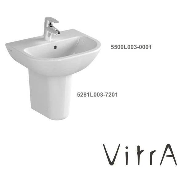 Lavabo 45 cm 5500L003-0001, Yarım Ayak 5281L003-7201 ürün görseli