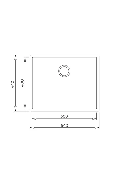 Teka SQUARE 50X40 TEZGAH ALTI GRANİT EVYE SİYAH - 3