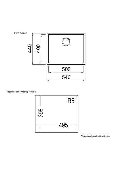 Teka SQUARE 50.40 TG BLACK Granit Evye, Siyah, Tezgah altı, 50x40cm - 3