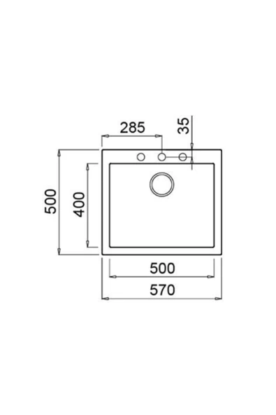 Teka Forsquare 57x50 Tezgah Üstü Granit Evye Beyaz - 3