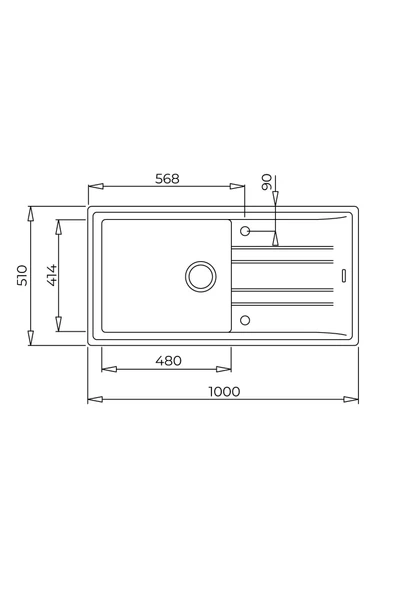 Teka Stone 60 L-tg Tek Gözlü Tezgahüstü Topasbej Granit Evye - 3