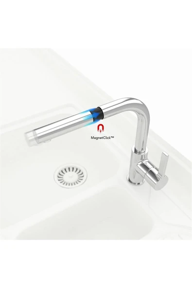 Adell Kelvin Spiralli 360 Derece Dönebilen Krom Mutfak Bataryası 15731161 - 2