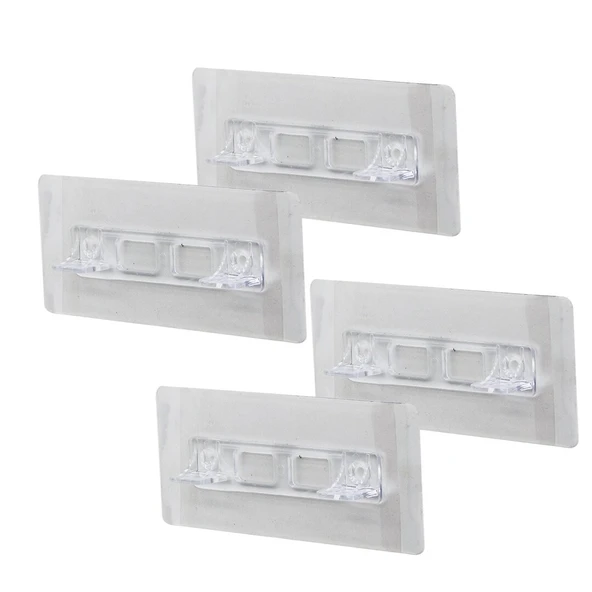 4PCS  RAF AYAK APARATI   ŞEFFAF PVC YAPIŞKANLI + VİDALANABİLİR   2X10CM-Findit ürün görseli 1