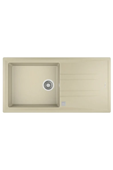 Teka Stone 60 L-tg Tek Gözlü Tezgahüstü Topasbej Granit Evye