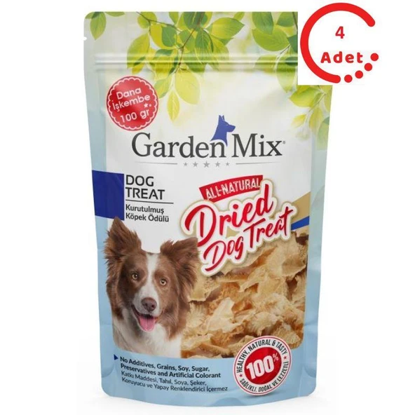 Garden Mix Kurutulmuş Dana İşkembe 100 Gr x 4 Adet ürün görseli 1