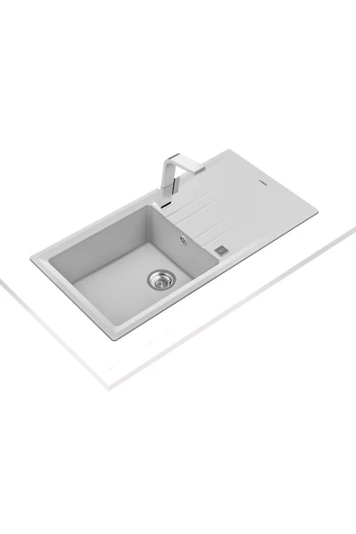 Teka Stone 60 L-tg Beyaz Granit Evye - 100x51 Ölçü - 3