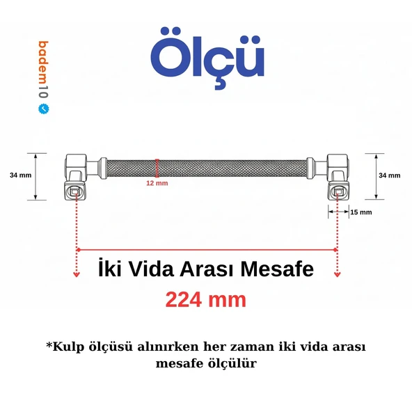 Talas Antik Gümüş 224 mm Tırtıklı Metal Kulp Kapak Kulpu Dayanıklı Kulpları Mobilya Çekmece Dolap - Resim 4