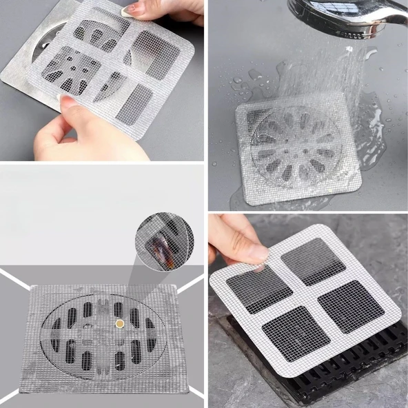 10&apos;lu Banyo ve Mıutfak Lavabo Koku Önleyici ve Haşere Böcek Önleyici Gider Filtresi-Findit - Resim 2