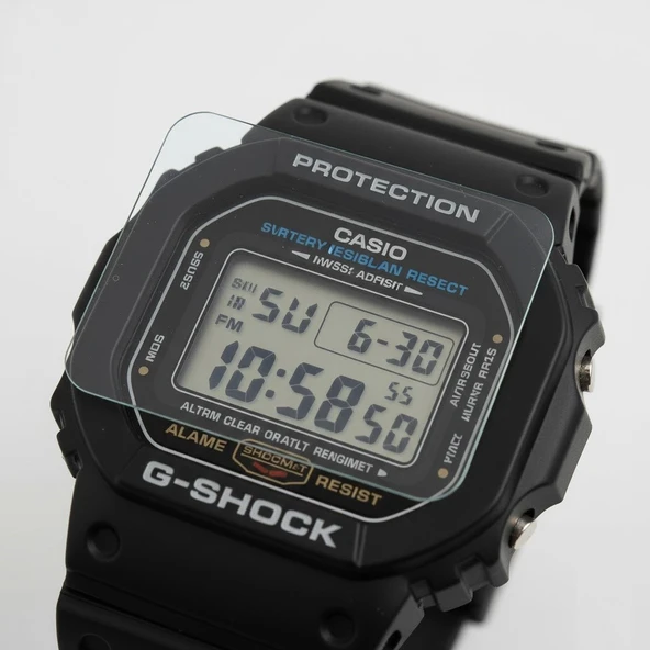 Casio Dw-5600 Uyumlu 3 Adet Şeffaf Ekran koruyucu Nano Jelatin - Resim 3