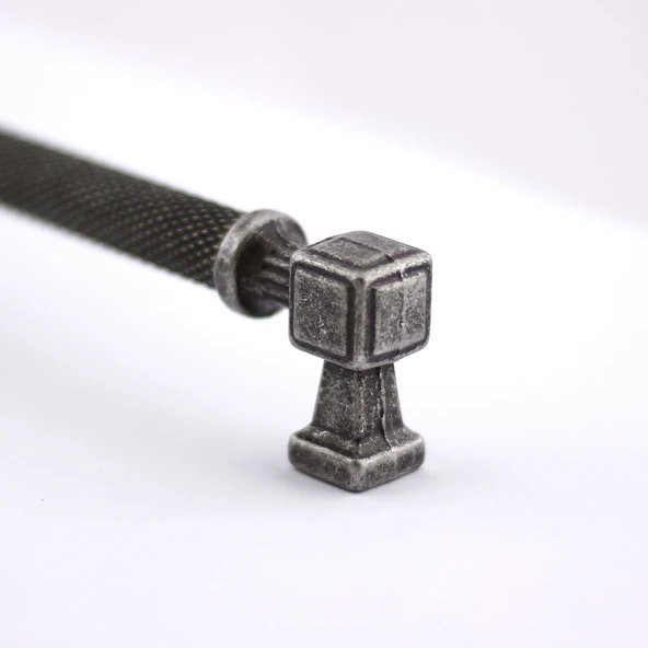 Talas Antik Gümüş 288 mm Metal Tırtıklı Kulp Kulpları Mobilya Çekmece Dolap Kapak Kulpu Dayanıklı - Resim 8