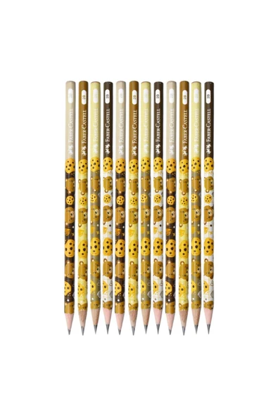 Faber-Castell Sevimli Ayıcıklar 2B Yuvarlak Kurşun Kalem 12 Adet ürün görseli 1