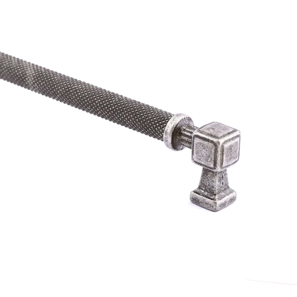 Talas Antik Gümüş 256 mm Tırtıklı Metal Kulp Kapak Kulpu Dayanıklı Kulpları Mobilya Çekmece Dolap - Resim 6