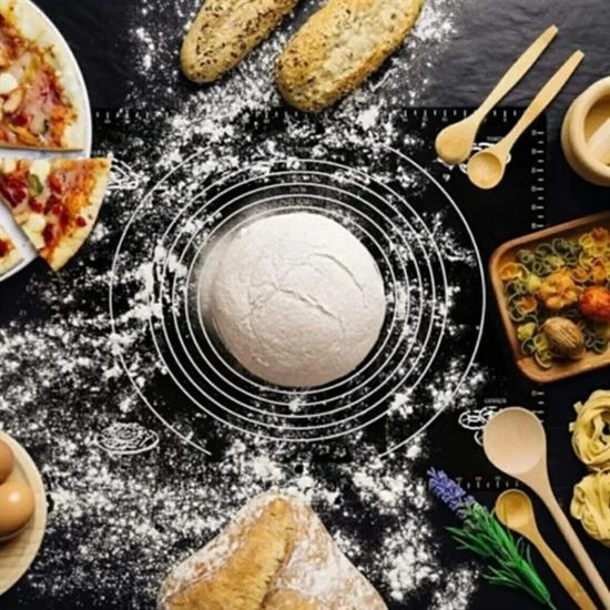 Silikon Çok Amaçlı Geniş Hamur Matı Hamur Açma Matı 40*50 cm (5224) AZ-52242339750 - Resim 3