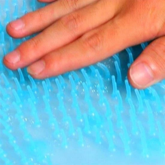 Silikon Fırçalı Banyo Masaj Matı ve  Ayaklar için Topuk Masaj Paspası (5224) AZ-5224890731698671844 - Resim 4