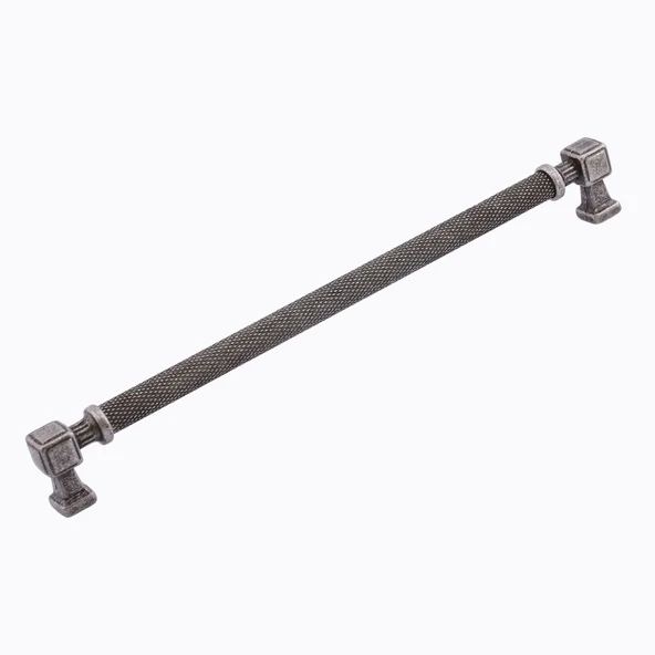 Talas Antik Gümüş 256 mm Tırtıklı Metal Kulp Kapak Kulpu Dayanıklı Kulpları Mobilya Çekmece Dolap ürün görseli