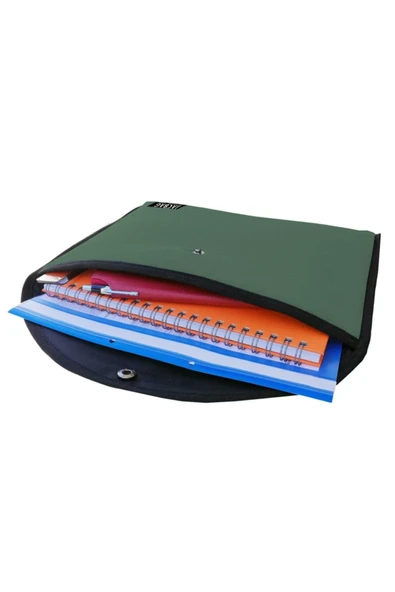 jacbag Çıtçıtlı Dosya Çanta A4 haki - Resim 2