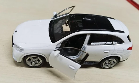 Oyuncak Metal Model Araba 1/36 Çek Bırak Mercedes Benz Glc 220 Beyaz - Resim 3