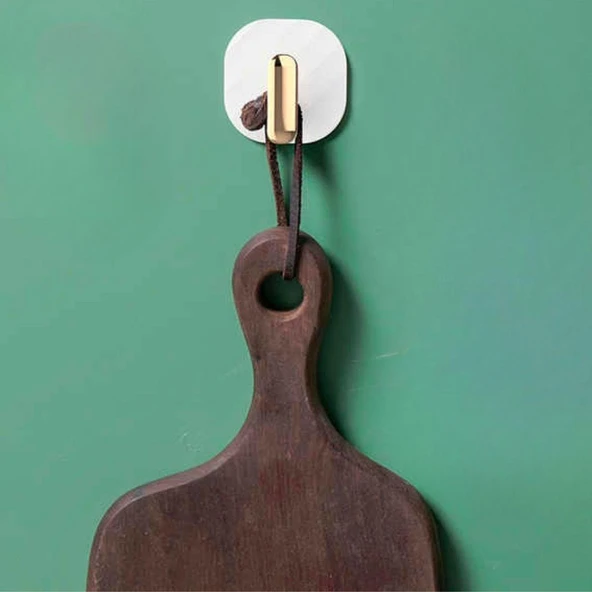 2li Yapışkanlı Retro Askılık Dolap Kapak Kulpu Beyaz-Findit - Resim 2