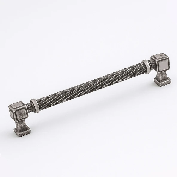 Talas Antik Gümüş Metal Tırtıklı Kulp 320 mm Kulpları Mobilya Çekmece Dolap Kapak Kulpu Dayanıklı - Resim 5