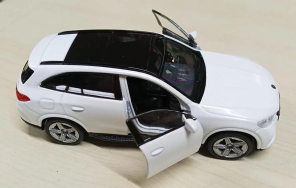 Oyuncak Metal Model Araba 1/36 Çek Bırak Mercedes Benz Glc 220 Beyaz - Resim 5