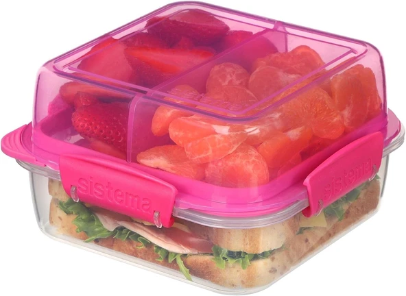 Sistema 2 bölmeli kap to Go polipropilen, 0,835 l, poliüretan, çok renkli, Lt 0.83 - 2