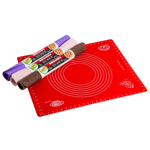 Silikon Ölçülü Hamur Açma Matı Hamur Açma Örtüsü Büyük Boy 50x40-Findit - Resim 3