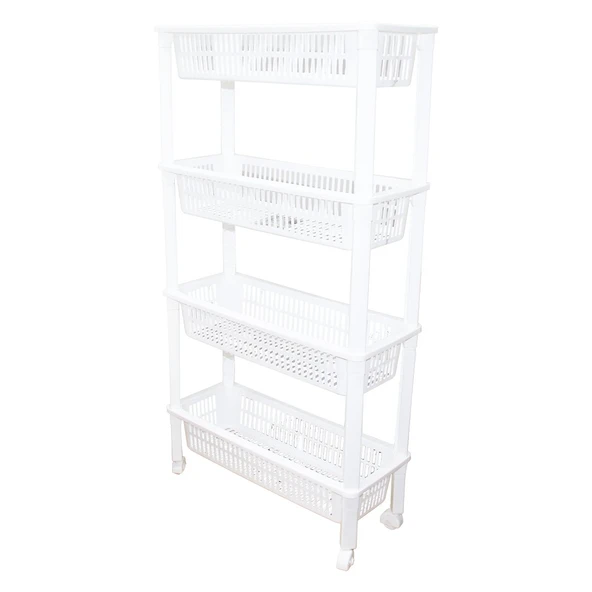 4 KATLI DÜZENLEYİCİ  - RAF ÜNİTESİ TEKERLEKLİ 510X205X945MM-Findit ürün görseli 1