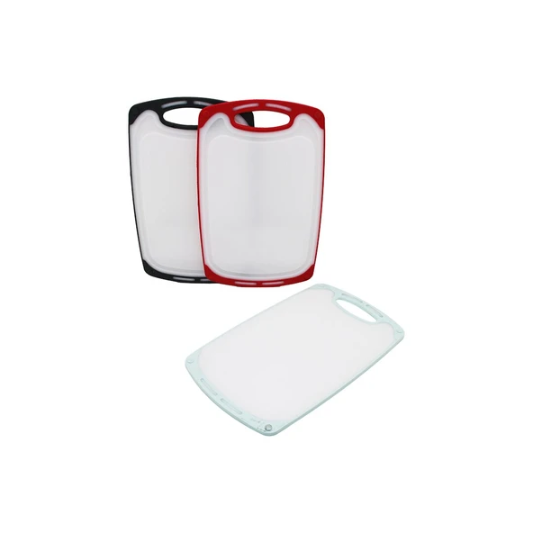 31X20CM  KÜÇÜK  PLASTİK  KESİM PANOSU  KAYMAZ SİLİKON KENARLIK - 10MM KALINLIK-Findit ürün görseli 1