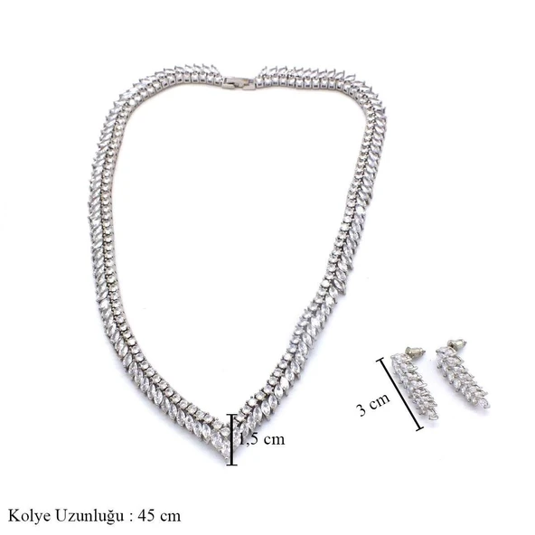 Çelik Taşlı Su Yolu Model Kadın Set SET-164 - Resim 2