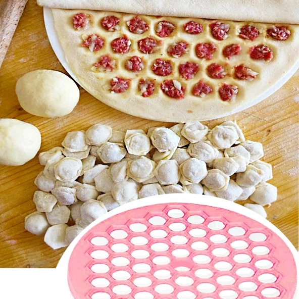 61 Bölmeli Petek Şekilli Pratik Mantı Kesici Açma Kalıbı Mantımatik-Findit ürün görseli 1