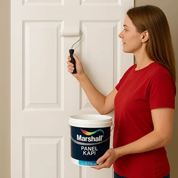 Marshall Solvent Bazlı Amerikan Panel Kapı Boyası Beyaz 2,5 Lt - Resim 2