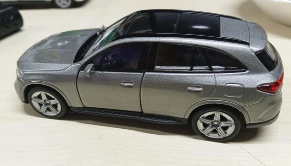 Oyuncak Metal Model Araba 1/36 Çek Bırak Mercedes Benz Glc 220 Gri - 4
