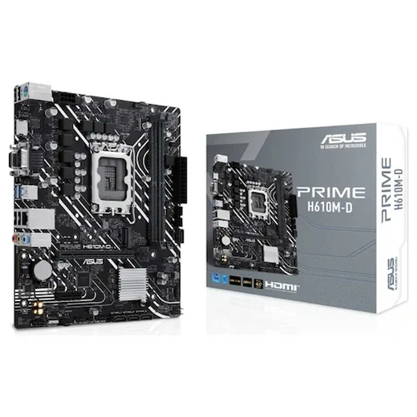 Asus Prime H610M-D Intel H610 5600 MHz DDR5 Soket 1700 mATX Anakart ürün görseli 1