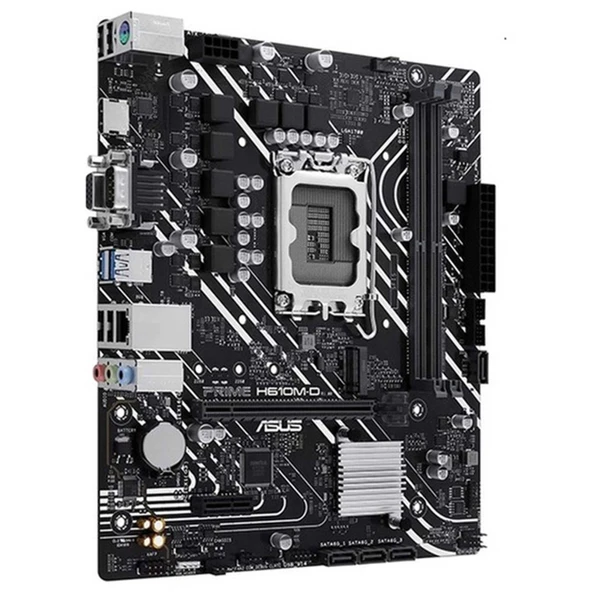 Asus Prime H610M-D Intel H610 5600 MHz DDR5 Soket 1700 mATX Anakart - Resim 3