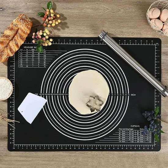 Silikon Çok Amaçlı Geniş Hamur Matı Hamur Açma Matı 40*50 cm-Findit - Resim 5