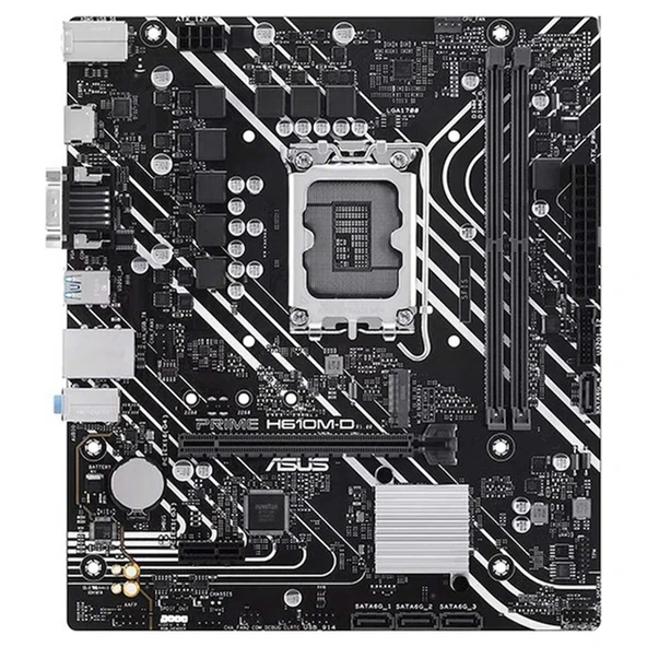 Asus Prime H610M-D Intel H610 5600 MHz DDR5 Soket 1700 mATX Anakart - Resim 2