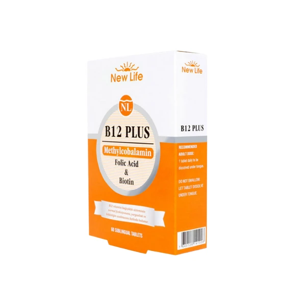 New Life B12 Plus Methylcobolamin 60 Dilaltı Tablet ürün görseli