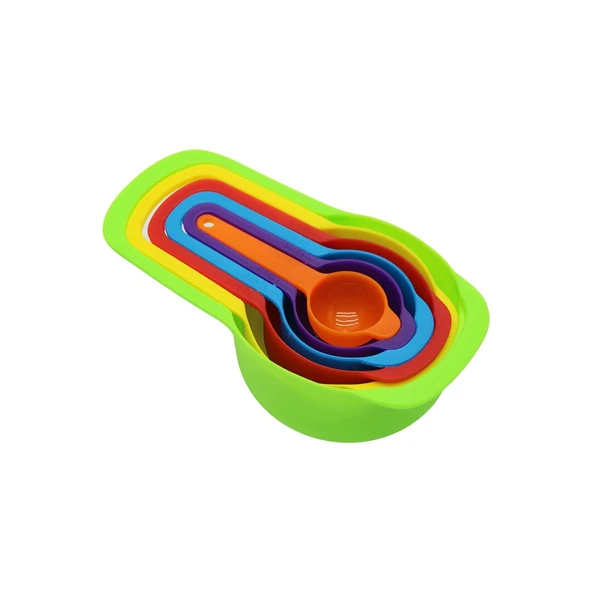 6PCS PLASTİK RENGARENK ÖLÇÜ KAŞIK SET-Findit ürün görseli 1