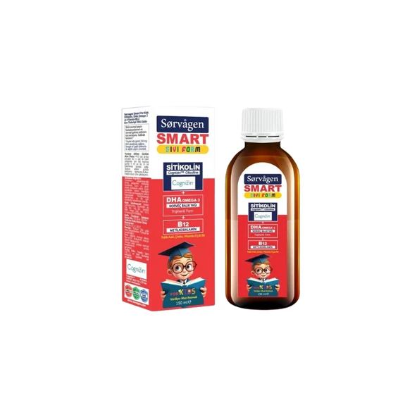 Sorvagen Smart Kids Sitikolin Sıvı Form 150 ml Şurup ürün görseli