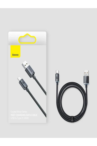 Baseus Baseus Crystal Shine 100w Usb To Type-c Hızlı Şarj Kablo 1.2 Mt - Resim 7