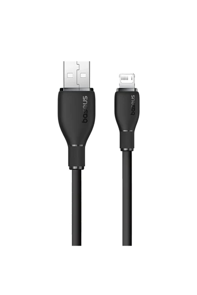 Baseus Pudding Hızlı Şarj Özellikli USB to Lightning 2.4 A. Kablo 1.2m Siyah - Resim 2