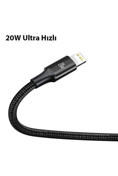 Baseus 1.5 Metre 20w 3in1 Type C, Iphone Lightning Ve Micro Ultra Hızlı Şarj Ve Data Kablosu - Resim 3